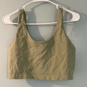 Olive Green Ribbed bralette
